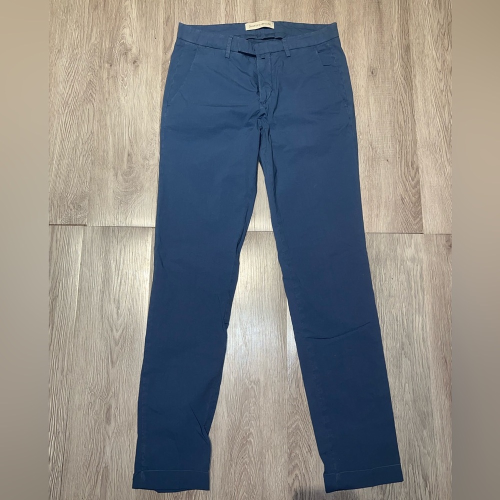 Quattro. Decimi -  Chino Slim Fit Pants / Blue / Size 32x 32